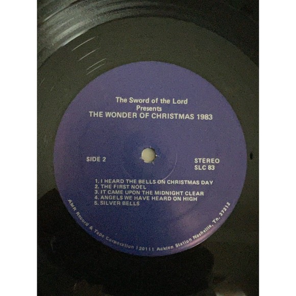 The Sword Of The Lord Presents The Wonder of Christmas 1983 LP AMR Record VG - Picture 8 of 8